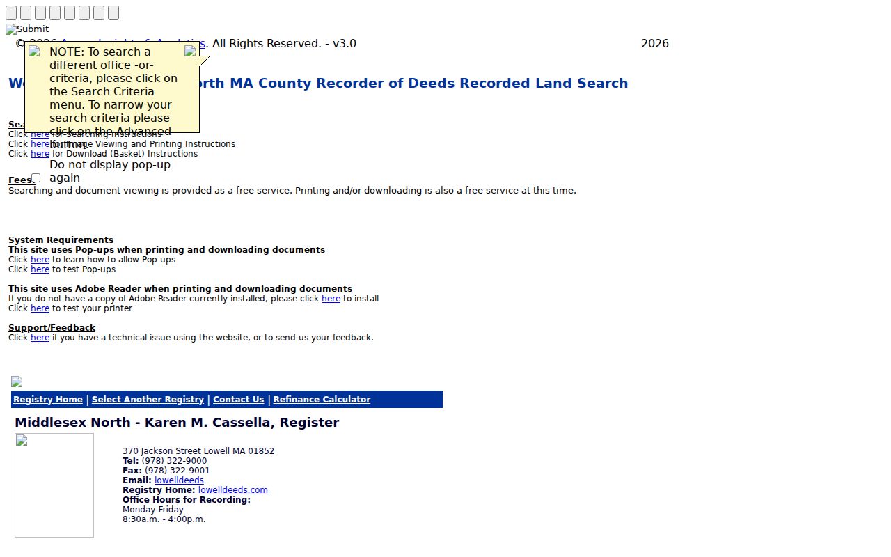Billerica residents directory Middlesex North recorded-land search