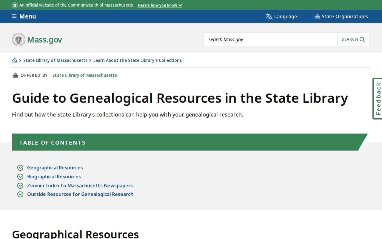 Billerica previous residents Massachusetts State Library genealogy resources